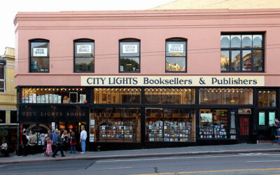 With a bag full of books from City Lights